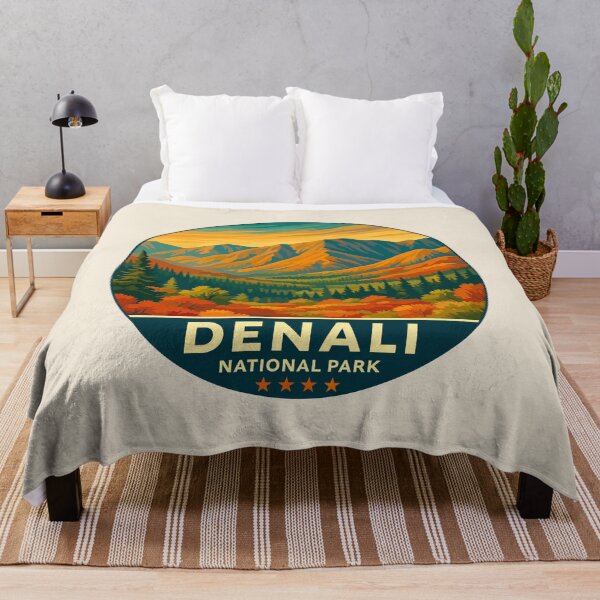 Item preview, Denali National Park Retro Mountain Wilderness designed and sold by Gideon Emmerich.