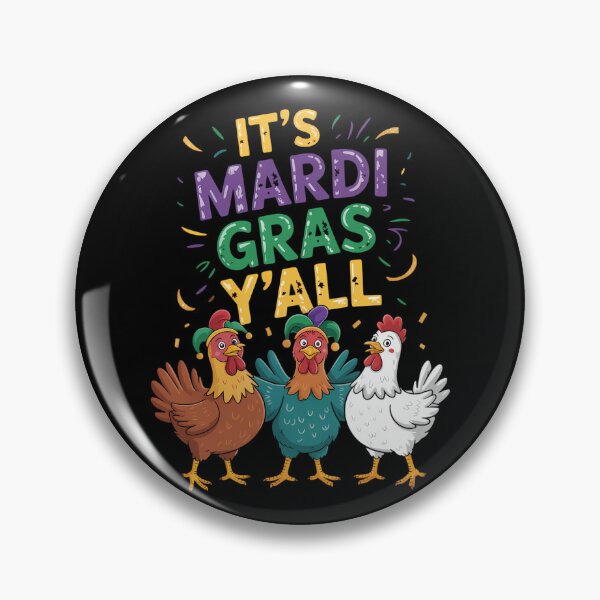 Item preview, Mardi Gras Chickens Funny Farmer designed and sold by sterabamineh.