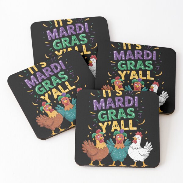 Item preview, Mardi Gras Chickens Funny Farmer designed and sold by sterabamineh.