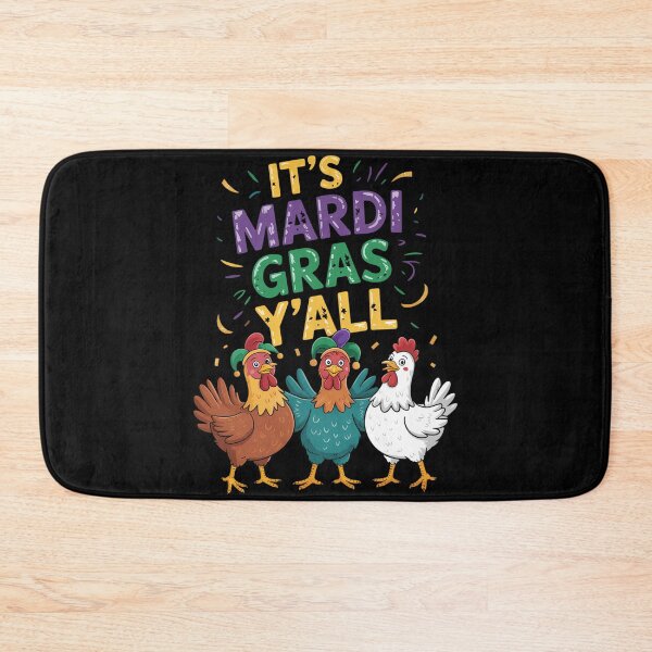 Item preview, Mardi Gras Chickens Funny Farmer designed and sold by sterabamineh.