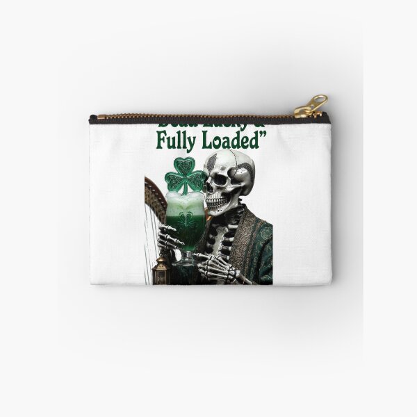 Item preview, Lucky Skeleton Stout T-Shirt | “Dead Lucky & Fully Loaded” Sarcastic Irish Skeleton Emblem Tee | St. Patrick's Day Ornate Graphic designed and sold by YMLux.