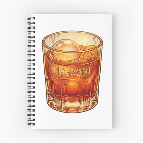 Item preview, Classic Negroni Cocktail Golden Hour Bar Decor designed and sold by OneLineBar.