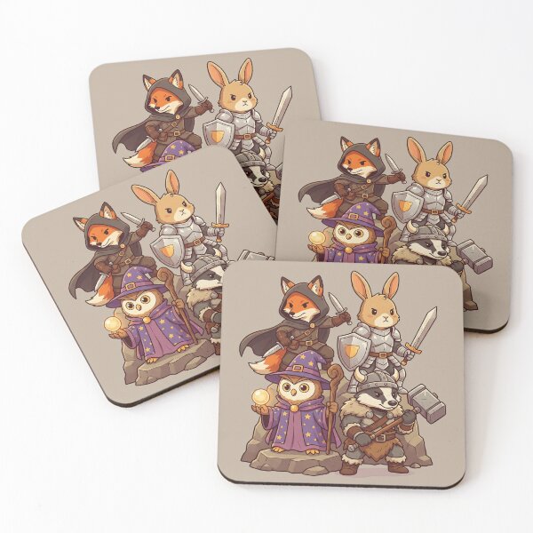 Item preview, The Fuzzy Fellowship: Ultimate RPG Adventure Squad designed and sold by AwesomeBeyondLimits.