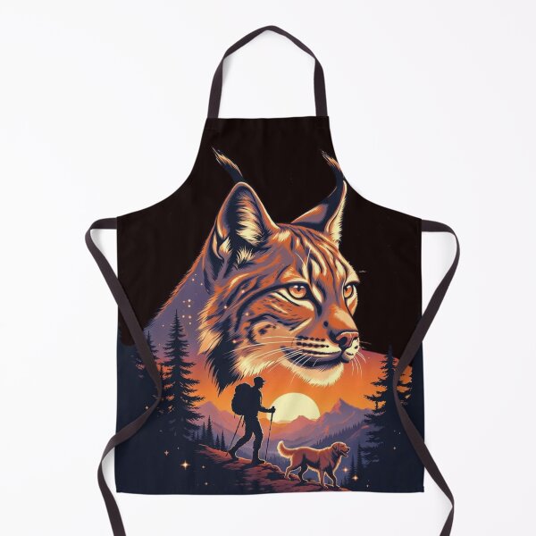 Item preview, Majestic Lynx Wilderness: Hiker & Dog Sunset Art designed and sold by Innova_Creations.