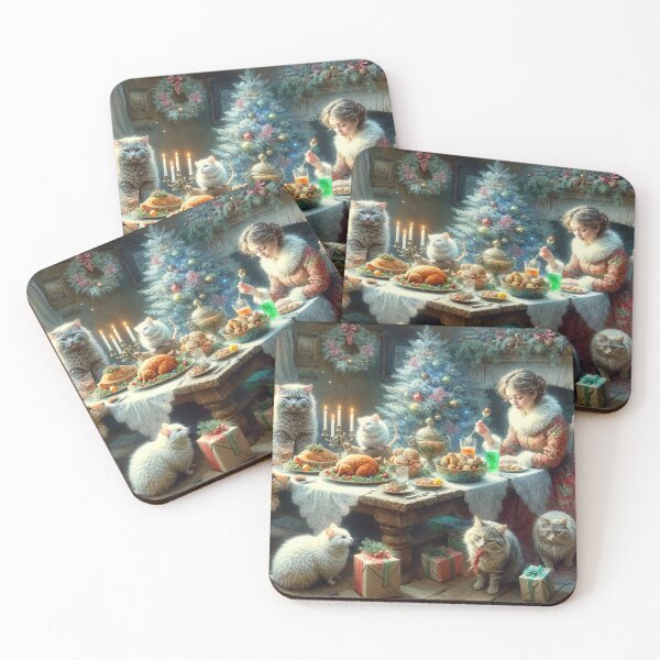 Item preview, Christmas Eve with Pets designed and sold by M-Y-A-R-T-.