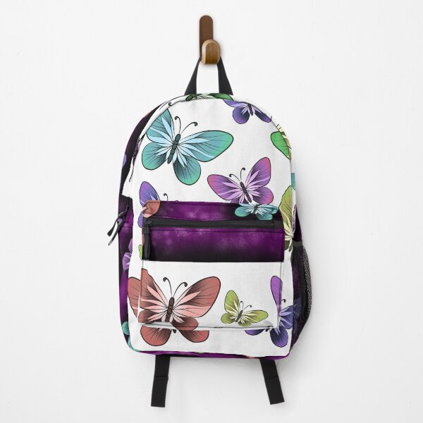 Item preview, Colorful Butterflies on Purple Galaxy Background designed and sold by Saphiiira.