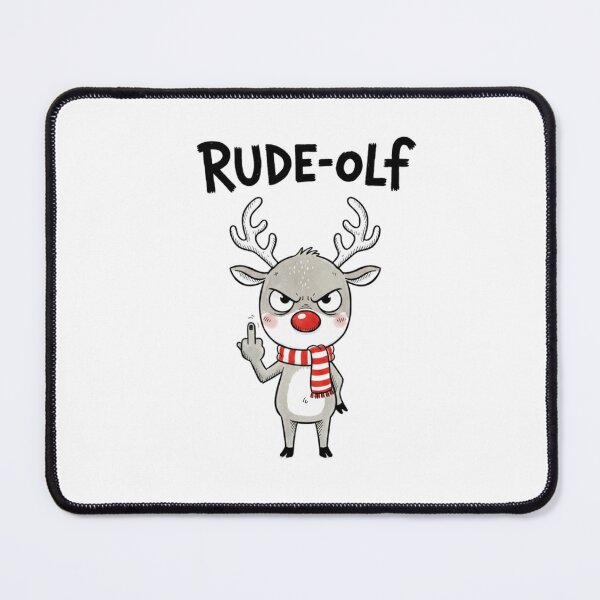 Item preview, Rude-olf the Reindeer, Funny Christmas, Sarcasm Tee, funnyfits70, Humor, Funny, retro, vintages, funny quotes, animal humor, designed and sold by FunnyFits70.