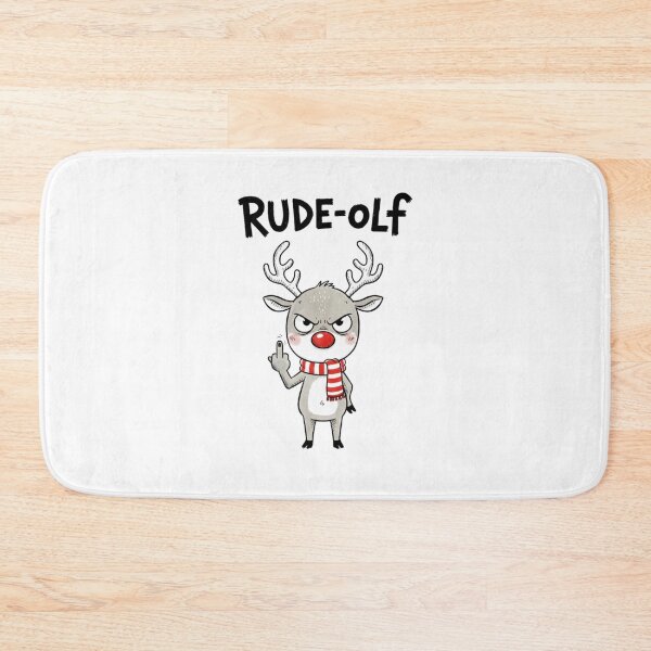 Item preview, Rude-olf the Reindeer, Funny Christmas, Sarcasm Tee, funnyfits70, Humor, Funny, retro, vintages, funny quotes, animal humor, designed and sold by FunnyFits70.