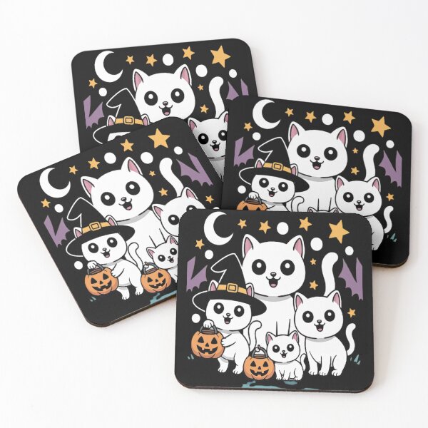 Item preview, Black Cats in Ghost - Cute and Halloween designed and sold by StuffNestie.