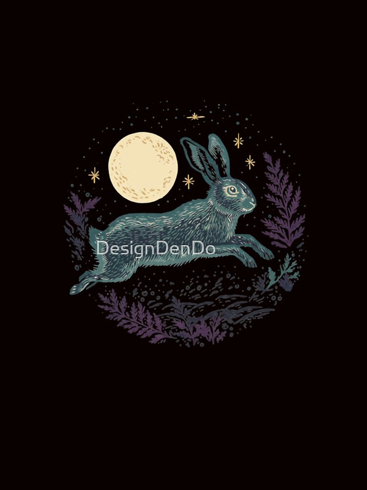 Thumbnail 4 of 4, iPhone Case, Moon Rabbit, Florals, Artistic designed and sold by DesignDenDo.
