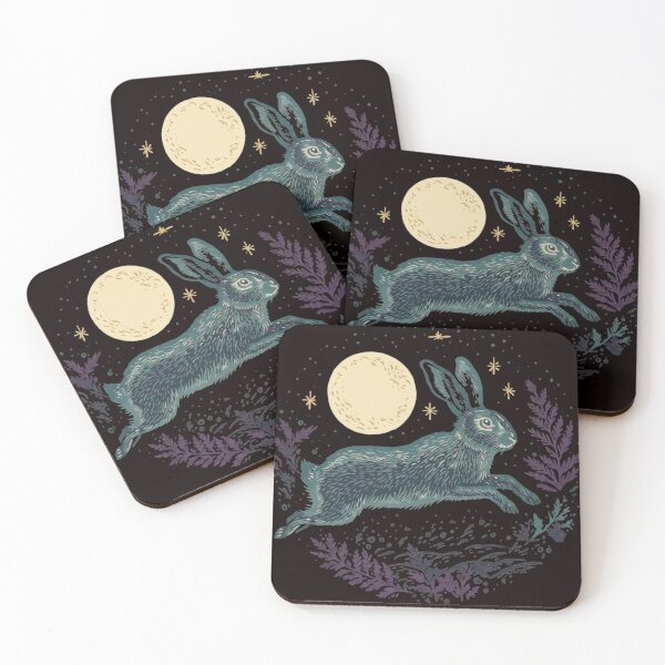 Item preview, Moon Rabbit, Florals, Artistic designed and sold by DesignDenDo ⭐⭐⭐⭐⭐.