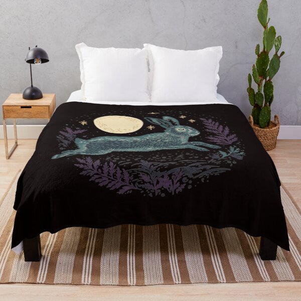 Item preview, Moon Rabbit, Florals, Artistic designed and sold by DesignDenDo ⭐⭐⭐⭐⭐.