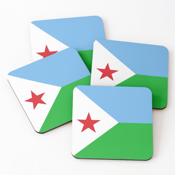 Item preview, Djibouti National Flag Clean Design designed and sold by NTGUILTY.