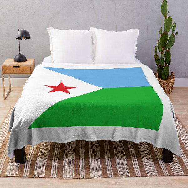 Item preview, Djibouti National Flag Clean Design designed and sold by NTGUILTY.