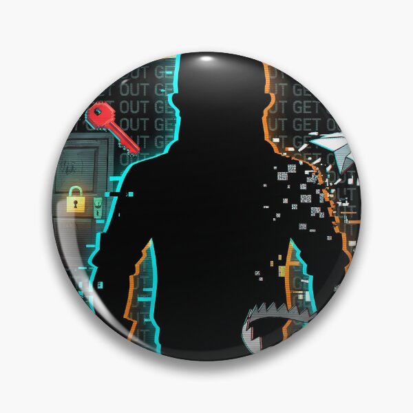 Item preview, Hello Neighbor Kanji (隣人) - Glitch Red Key & Silhouette Shirt designed and sold by Doorshan.