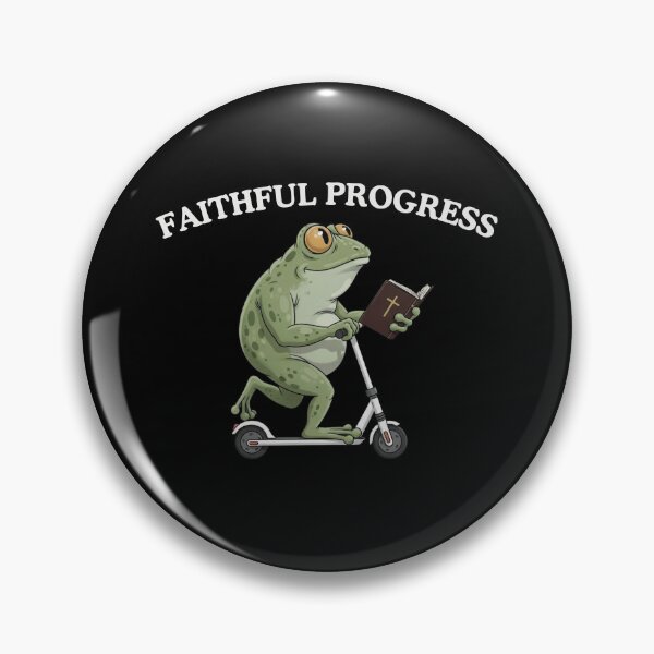 Item preview, Faithful Progress Frog on Scooter designed and sold by MotivaChic.