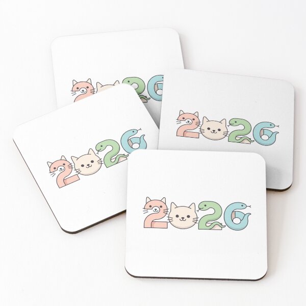 Item preview, **Cute Minimalist Cat & Snake 2026** - Modern Pastel Aesthetic - **Lunar New Year Kawaii Style** designed and sold by Siamcatshop.