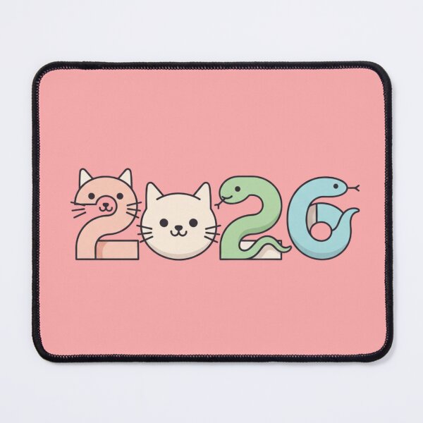 Item preview, **Cute Minimalist Cat & Snake 2026** - Modern Pastel Aesthetic - **Lunar New Year Kawaii Style** designed and sold by Siamcatshop.