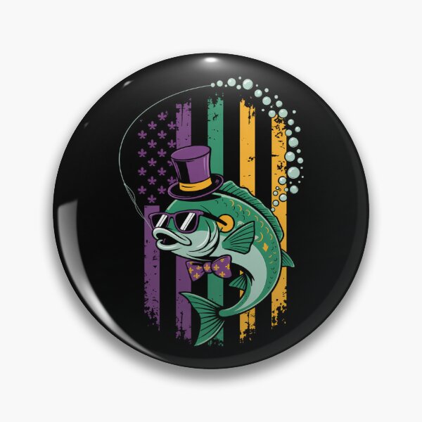 Item preview, Mardi Gras Fish US Flag Fisherman designed and sold by sterabamineh.