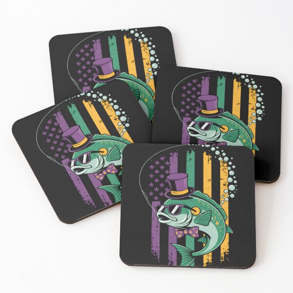 Item preview, Mardi Gras Fish US Flag Fisherman designed and sold by sterabamineh.