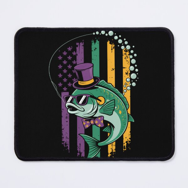Item preview, Mardi Gras Fish US Flag Fisherman designed and sold by sterabamineh.