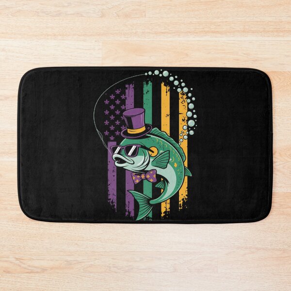 Item preview, Mardi Gras Fish US Flag Fisherman designed and sold by sterabamineh.