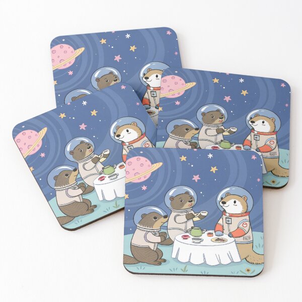 Item preview, Space Otter Astronaut Tea Party designed and sold by Bionson Art.