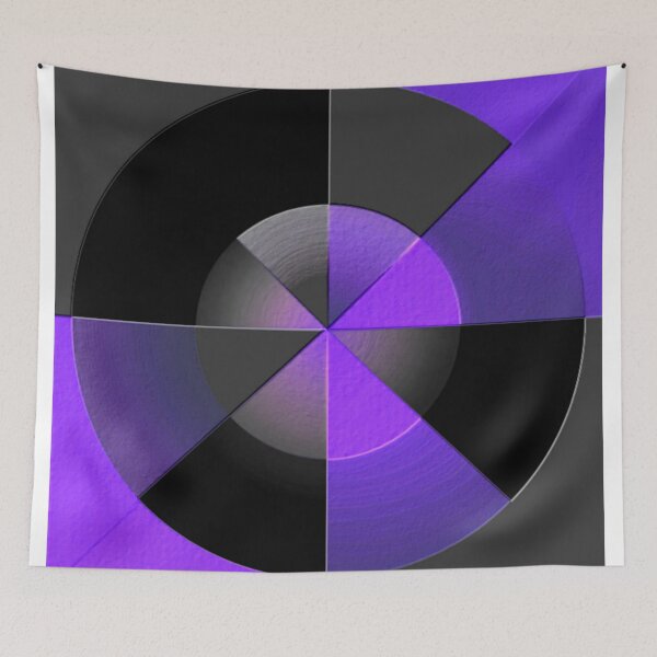Item preview, violet geometric balance dark colorful abstract design designed and sold by SmashingDeals.