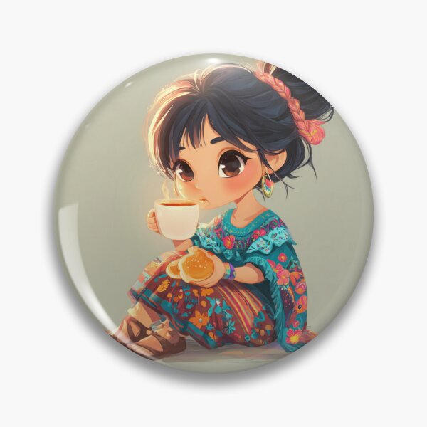 Item preview, Cafecito Moment – Cute Chibi Latina Art designed and sold by Cafecito & Cultura.