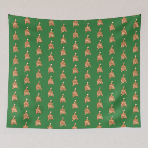 Item preview, Gingerbread Christmas tree stickers designed and sold by yuruilustra.