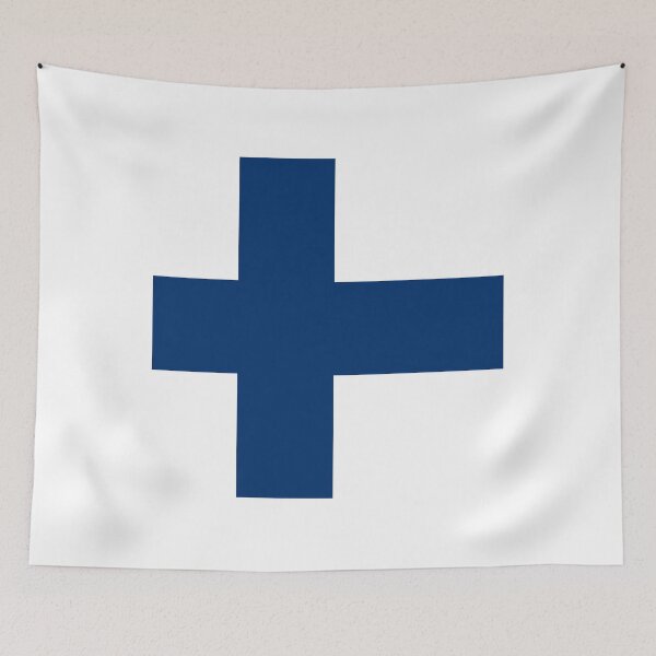 Item preview, Finland National Flag Clean Design designed and sold by NTGUILTY.