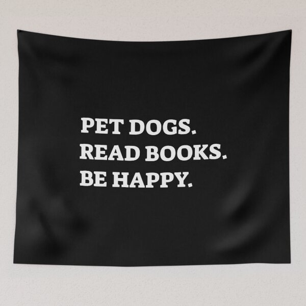 Item preview, Pet Dogs Read Books Be Happy Minimalist Typography designed and sold by MotivaChic.