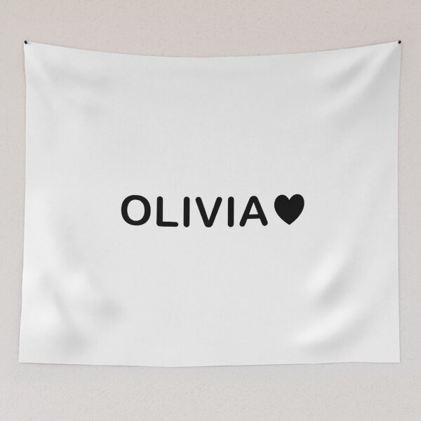 Item preview, Olivia Name – Minimalist Heart Design designed and sold by ColorNestStudio.
