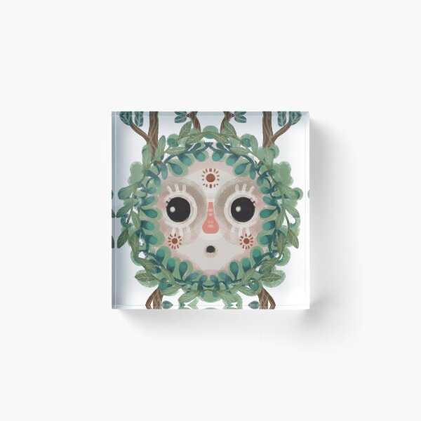 Item preview, Folkloric forest spirit, kawaii mask, Slavic folklore designed and sold by Dormitria.