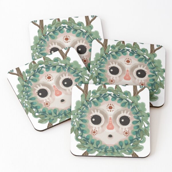 Item preview, Folkloric forest spirit, kawaii mask, Slavic folklore designed and sold by Dormitria.