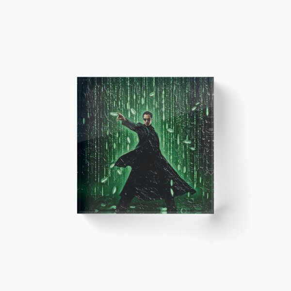 Item preview, Black Trench Coat Hero Art | Digital Green Code Painting | Sci-Fi Cyberpunk Impasto Poster  Descript designed and sold by Art's Diner.