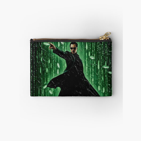 Item preview, Black Trench Coat Hero Art | Digital Green Code Painting | Sci-Fi Cyberpunk Impasto Poster  Descript designed and sold by Art's Diner.