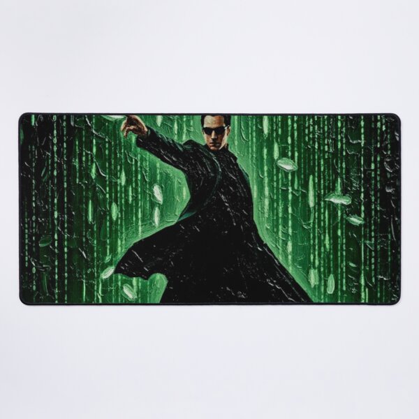 Item preview, Black Trench Coat Hero Art | Digital Green Code Painting | Sci-Fi Cyberpunk Impasto Poster  Descript designed and sold by Art's Diner.