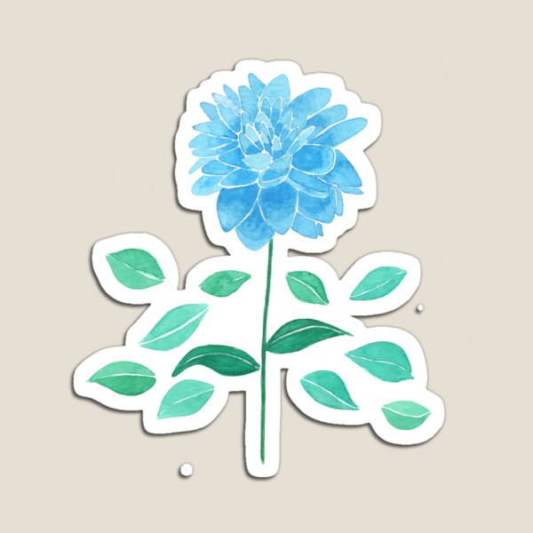 Artikelvorschau, Blaues Blumenmalereiaquarell entworfen und verkauft von Filipa José.