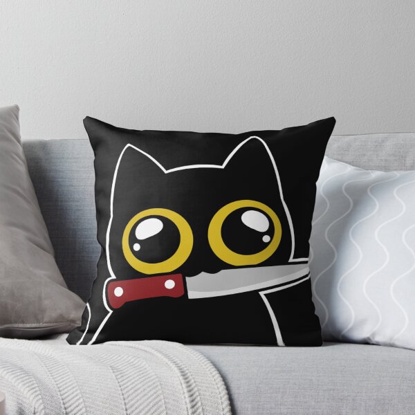 Item preview, Walleyed Murderous Cat With Knife  designed and sold by TooLazyToBrand.