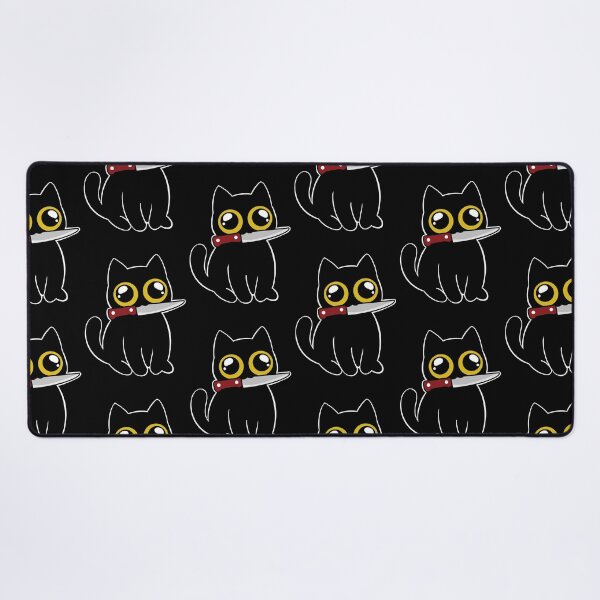 Item preview, Walleyed Murderous Cat With Knife designed and sold by TooLazyToBrand.