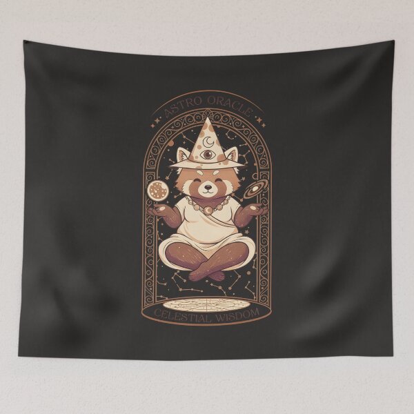 Item preview, Cosmic Guidance: The Red Panda Astro Oracle designed and sold by AwesomeBeyondLimits.