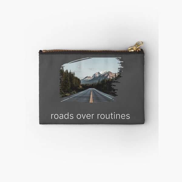 Item preview, Roads over Routines – Minimalist Travel & Nature Text Design designed and sold by PeakMindWork.