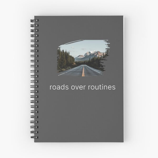 Item preview, Roads over Routines – Minimalist Travel & Nature Text Design designed and sold by PeakMindWork.