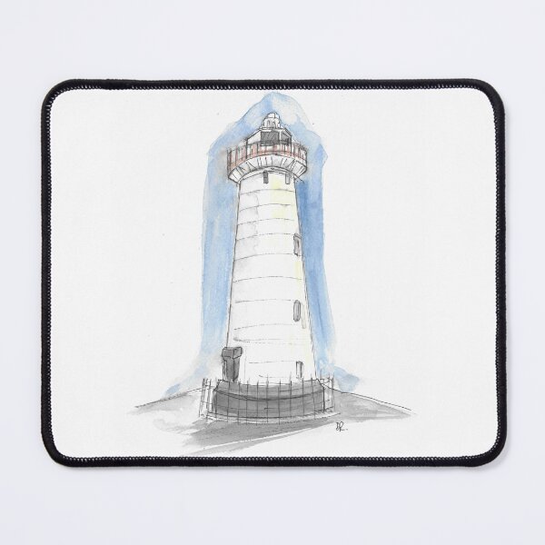 Item preview, Donaghadee Lighthouse Co Down in pen and watercolour wash. designed and sold by DebTheZeb.