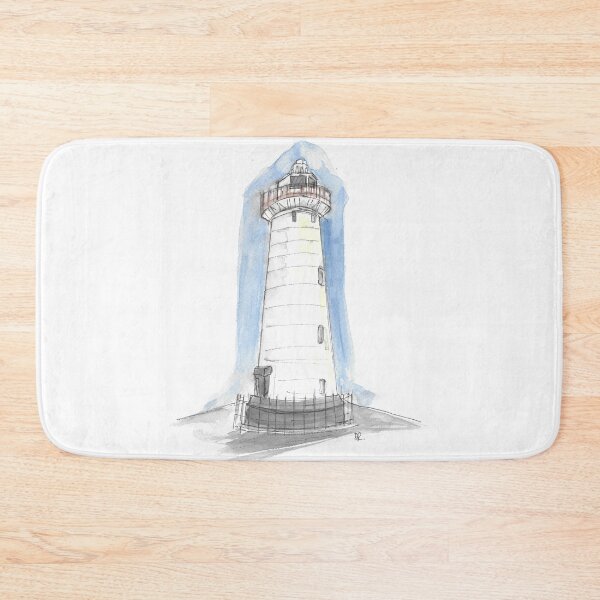 Item preview, Donaghadee Lighthouse Co Down in pen and watercolour wash. designed and sold by DebTheZeb.