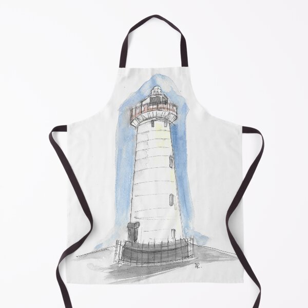 Item preview, Donaghadee Lighthouse Co Down in pen and watercolour wash. designed and sold by DebTheZeb.