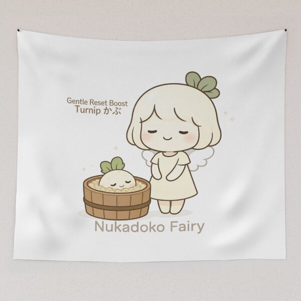 Item preview, Nukadoko Fairy – Gentle Reset Boost | Turnip Kabu | Cute Japanese Fermentation Art designed and sold by Yohei-Studio.
