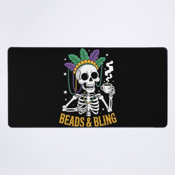 Item preview, Mardi Gras Skeleton Beads Funny designed and sold by tiekanamac.