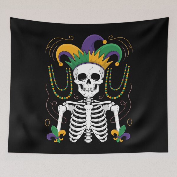Item preview, Mardi Gras Skeleton Rock designed and sold by tiekanamac.